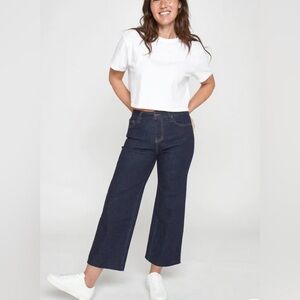 OLIVER LOGAN Jeans Aberdeen Wide Leg Crop Jeans size 31